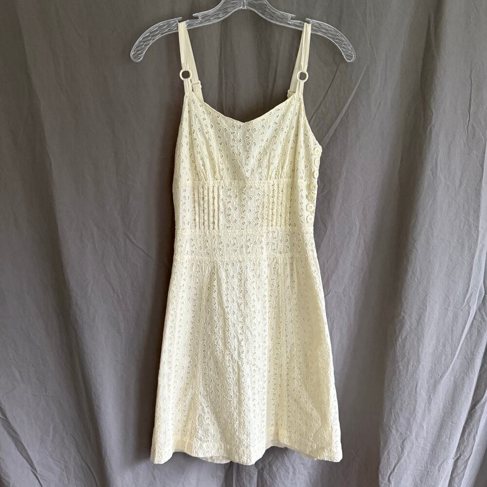 Luella for Target Dress Cream Eyelet Y2K Collectible 100% Cotton Women's Size XS